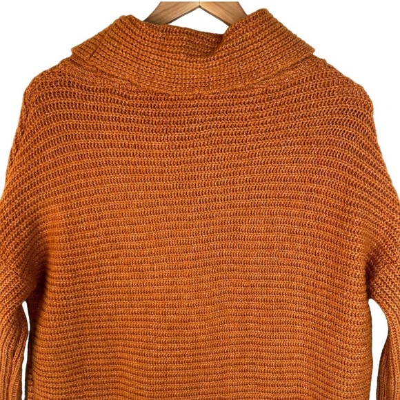Pilcro Anthropologie Sweater Women's
XS Orange Cowl Neck Knit Oversized
Pullover - Picture 7 of 12